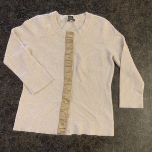 Ann Taylor Mernio Wool / Angora Cream Cardi Sz M